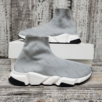 Balenciaga Speed Trainer Grey Allover Logo Size 12