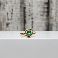 18K Pear Shaped Emerald Ring