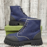 Gucci GG Canvas Combat Boots + Box Size 12