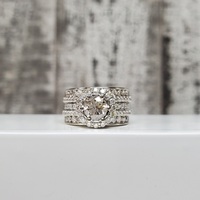 14K Soldered on Enhancer / Jacket Diamond Wedding Set