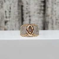 14K Fancy Design CZ Ring