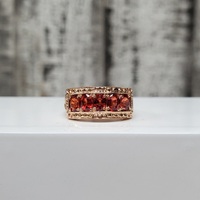 14K Vintage Style 5 - Orange Sapphire Ring