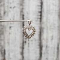 14K Diamond Heart Pendant