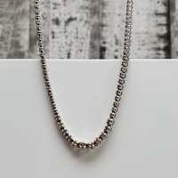 14K/Silver Diamond Tennis Necklace