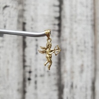 14K Angel Religious Pendant