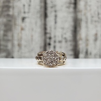 10K Diamond Cluster Ring