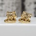 14K Panther Dangle Earrings w/ CZ w/ Friction Backs