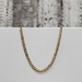 22" 14K Solid Diamond Cut Curb Link Necklace