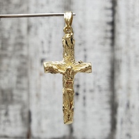 14K Crucifix Cross Jesus Religious Pendant