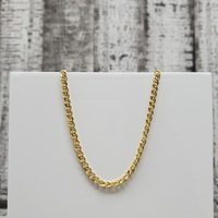 20.25" 14K Semi Solid Double Curb Link Style Necklace