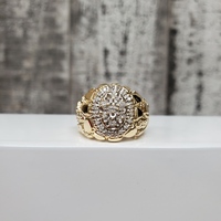 14K Diamond Nugget Style Ring