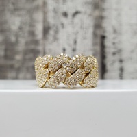 10K Diamond Cuban Link Ring