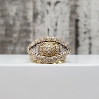 10K Diamond Evil Eye Design Diamond Ring