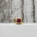 14K CZ + Synth Ruby Ring