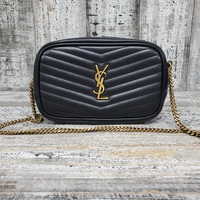 Saint Laurent Grain De Poudre Matelasse Monogram Mini Lou Camera Bag