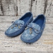 Louis Vuitton Gloria Flat Suede Navy Plain No Box Size 36.5
