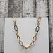 18K Semi Solid Oval Link Necklace
