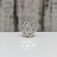10K Cluster Diamond Stud Earring