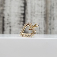 14K Diamond Heart Pendant