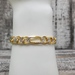 9" 14K Solid Diamond Cut Figaro Link Bracelet