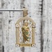 14K San Judas / St. Jude Pendant w/ CZ + Green Stones