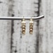14K Cuban Link Style Hoop Earrings