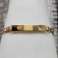 14K TriColor Valentino Link ID Bracelet