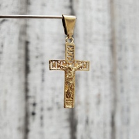 14K Crucifix Cross Jesus Religious Pendant
