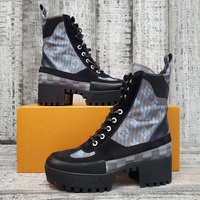 Size 37 Louis Vuitton Monogram Multi Color Boots