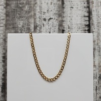 18" 14K Diamond Cut Solid Curb Link Necklace