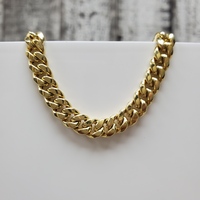 8.5" 10K Semi Solid Cuban Link Bracelet