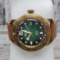 $3100 42mm Fendi Green Opalin Leather Strap Watch