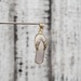 14K Diamond Sandal w/ Mother of Pearl Pendant