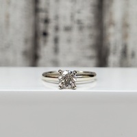 14K Solitaire Diamond Ring