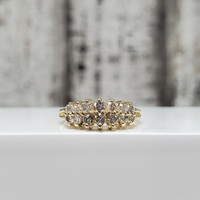 14K Cluster Diamond Ring