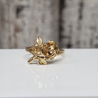 14K Rose Flower Ring 