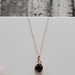 18.5" 10K Diamond Smokey Quartz Pendant Rope Link Necklace Set