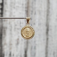 14K CZ Virgin Mary / Guadalupe Religious Pendant