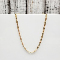 23.25" 14K TriColor Valentino Link Necklace