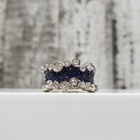 Stefan Hafner Italian Designer 18K 1.00CTW Diamond + Sapphires Ring
