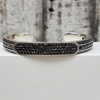 $4500 David Yurman Pave Streamline Heirloom Cuff Bracelet w/ Black Diamonds