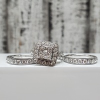 14K 4.00CTW Diamond Wedding Set