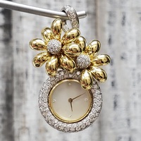 18K Diamond Chantecler Capri The Daisy Clock Pendant