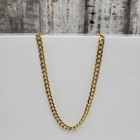 14K Solid Curb Link Necklace