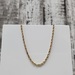 10K 26.5" Semi Solid Rope Chain Necklace