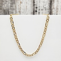 18.75" 14K Semi Solid Figaro Link Necklace
