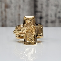 18K Religious Cross Design Ring