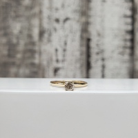 14K Diamond Solitaire Ring