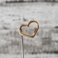 14K Heart Diamond Pendant