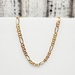 14K TriColor Figaro / Anchor Design Link Necklace
